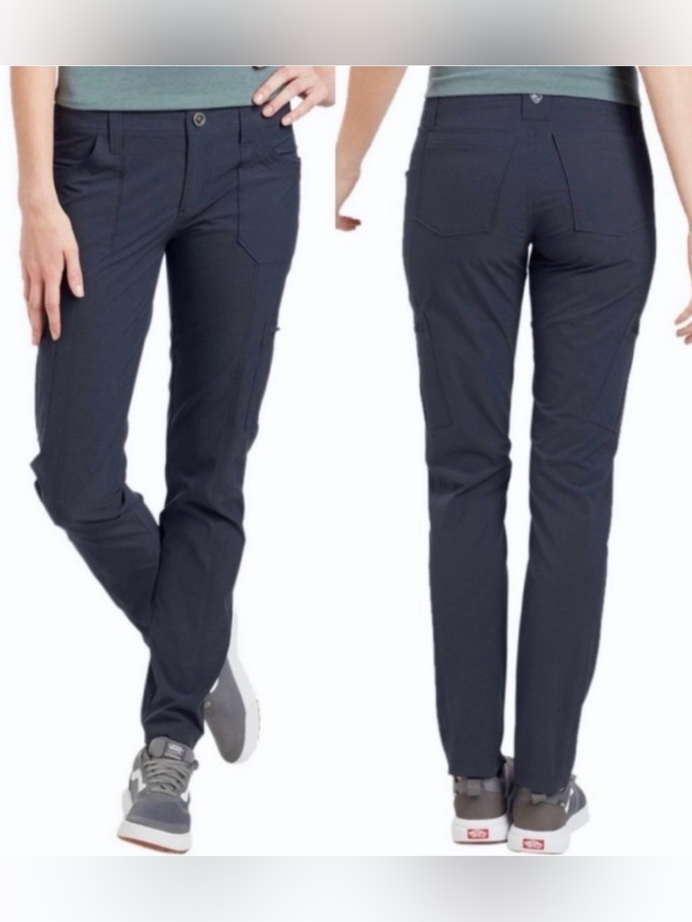 Kuhl women’s hiking cargo outdoor pants size 8R blue